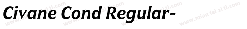 Civane Cond Regular字体转换